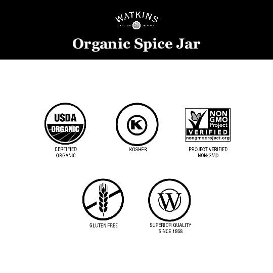 Watkins Gourmet Organic Spice Jar, Seasonings With Salt, 4.2 Oz