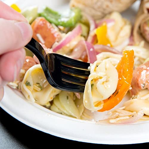 Individually Wrapped Heavy Weight Plastic Fork (1000, Black Fork)