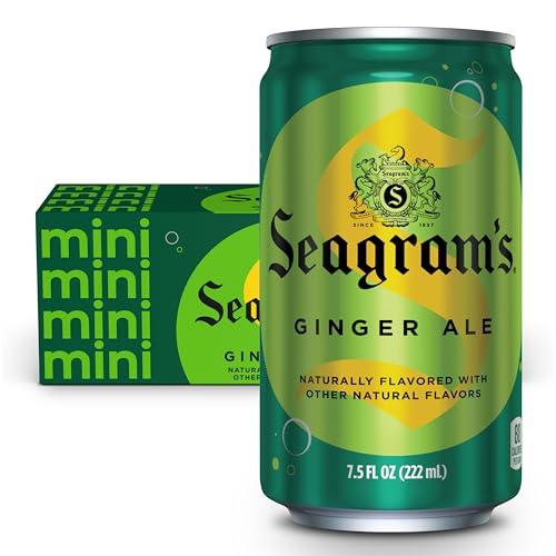 Seagrams Ginger Ale Soda Soft Drinks, 7.5 fl oz, 10 Pack