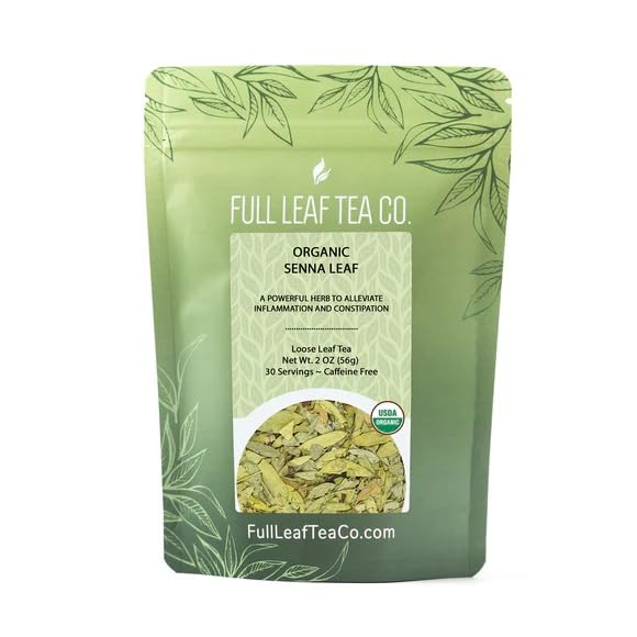 Organic Senna Leaf Loose Leaf Tea - 1oz Bag (Approx. 15 Servings) | Full Leaf Tea Co.