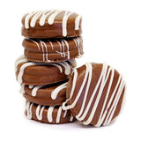 All City Candy Chocolate Covered "Sandwich-like-Cookies", Half Milk & Half Dark, 12-Piece Gold Gift Box, Hand-dipped gourmet treats for Corporate