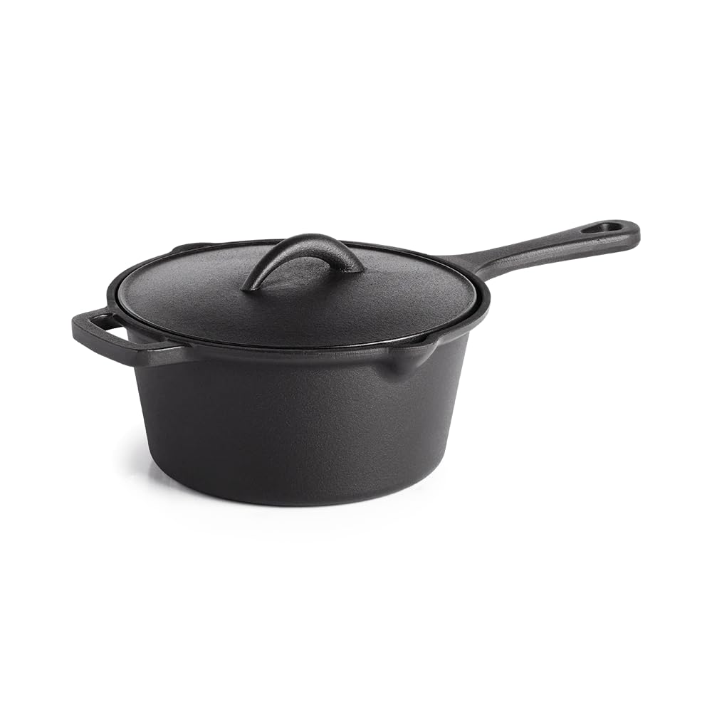 Cast Iron Sauce Pan with Lid