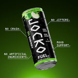 Jocko Fuel GO Energy Drinks, Sour Apple - 95mg Caffeine with Added Adaptogens, Vitamin B12 & B6, & L Theanine for Mood & Focus Support, No Sugar, 12