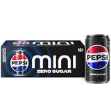 Pepsi Zero Sugar Cola Soda Pop, 7.5 Ounce Mini Cans, (10 Pack)