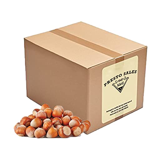 Presto Sales Filberts Hazelnuts Fresh off the tree Raw In Shell, Oregon, USA, fun to crack - 160 oz. (10 lbs.) Convenient Bag in a Box