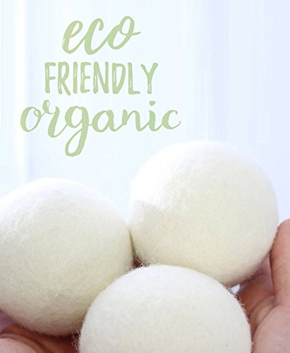 EcoJeannie Wool Dryer Ball 1 Piece - Premium XL Organic Eco-Friendly Natural Unscented Non-Toxic Felt Laundry Ball