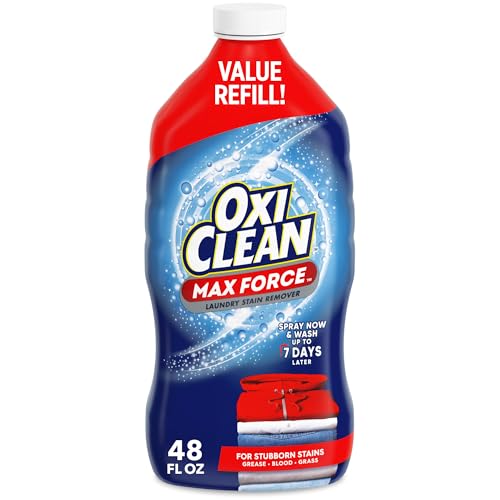 OxiClean Max Force Laundry Stain Remover Spray Refill, 48 fl oz