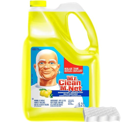 Mr. Clean Multi-Surfaces Summer Citrus Liquid Cleaner, 176 Fl Oz with Magic Eraser