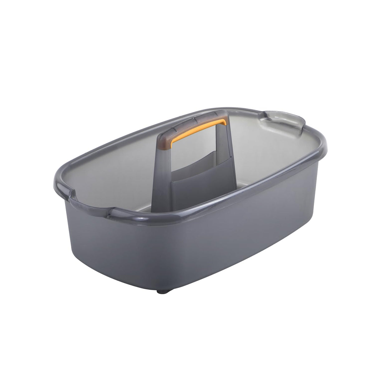 Casabella Cleaning Storage Caddy with Handle Plastic Multipurpose Organizer, Rectangle, 1.85-Gallon, Gray