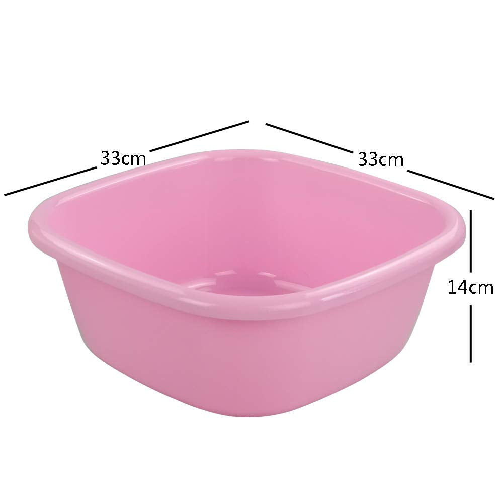 DynkoNA 4-pack 12 Quart Colored Wash Basin Dish Pan Wash Tub