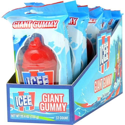 Koko's Icee Giant 2.1 oz. Gummy Candy, 12 Count Display Box