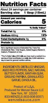 Wenzel | #1 Sandwich Hot Sauce Spicy Tangy Delicious Makes For A Legendary Meal, 12oz Bottle