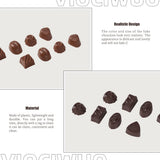 VIOCIWUO Fake Chocolates 30Pcs Simulation Chocolate Model Artificial Food Dessert for Home Kitchen Dessert Shop Decoration Dessert Model Window