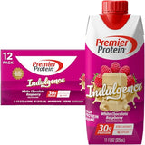Premier Protein Shake INDULGENCE, White Chocolate Raspberry, 30g Protein, 170 Calories, 3g Sugar, 11 fl oz, 12 Pack
