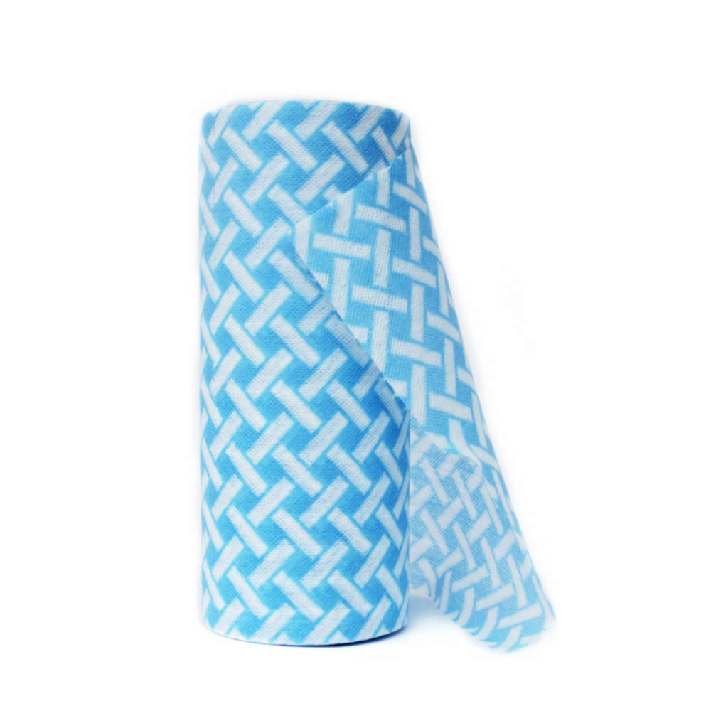 JEBBLAS Handiwipes Reusable Cloths Dish Towels and Dish Cloths Reusable Towels,Thick Handy Cleaning Wipes Quick-Dry 90 Count/Roll,Blue