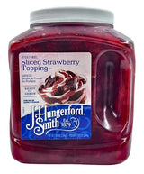 Sliced strawberry topping