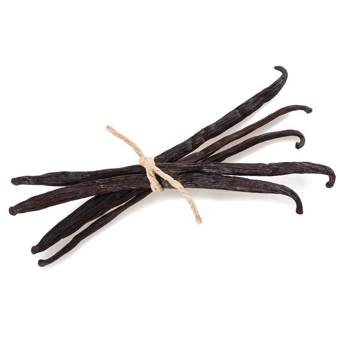 Sri Lankan Vanilla Beans Whole Grade A Vanilla Pods for Homemade Vanilla Extract, Baking, Ice Cream, Flavoring, & Vanilla Powder (50 Pack)
