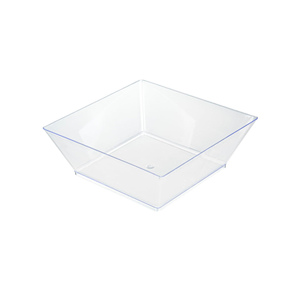 Restaurantware 10 Ounce Square Bowls 100 Disposable Serving Bowls - Heavy-Duty Premium Clear Plastic Salad Bowls For Parties Catering Or Buffets Serve