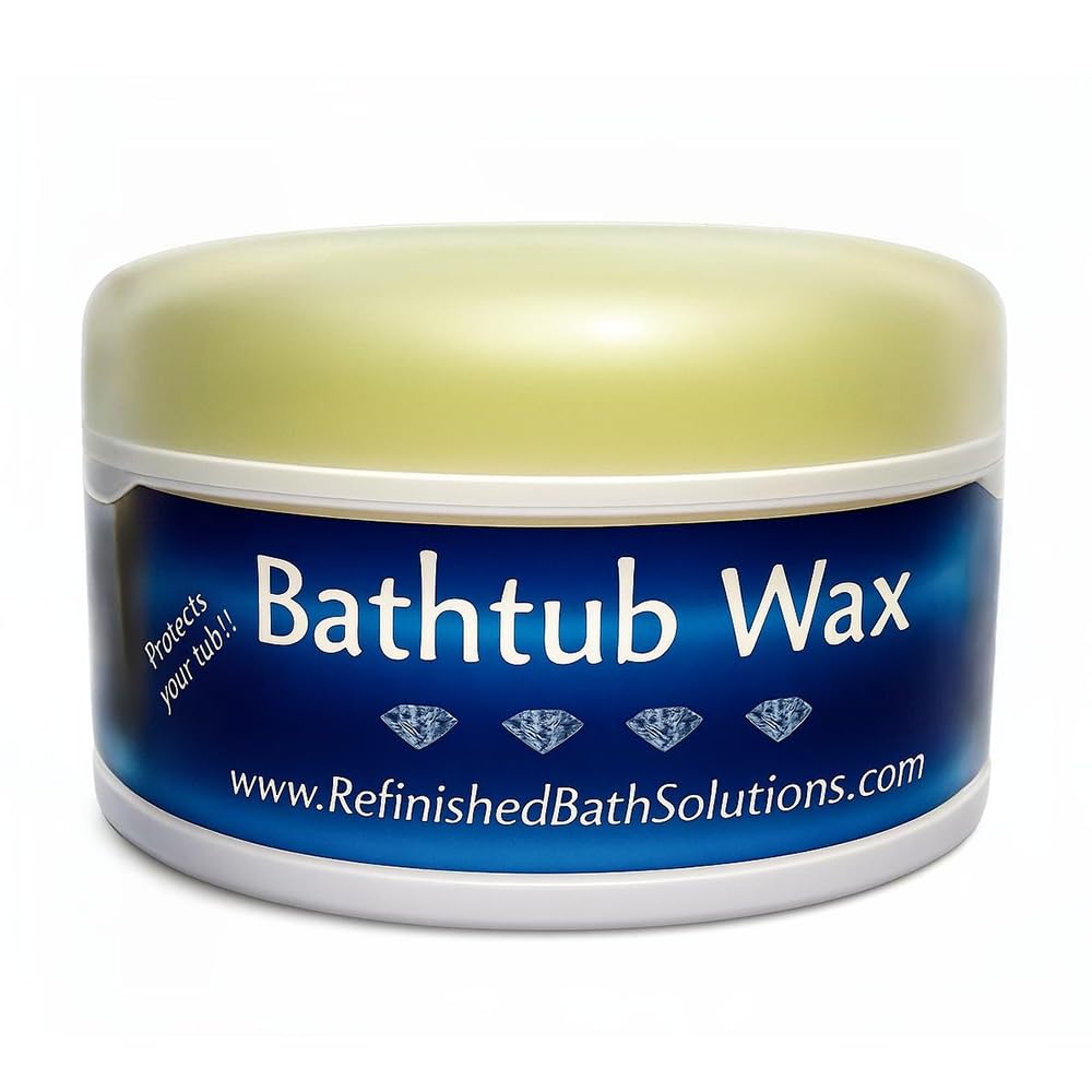 Ekopel 2K Bathtub Wax | Polish & Seal for Porcelain & Fiberglass Tubs | Watermark & Scum Repellent | Easy DIY Shine