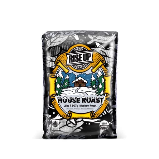 Organic House Roast, Certified Fair Trade Coffee, 2 Pound, Whole Bean