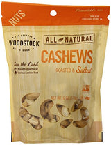 Woodstock Natural Whole Cashews, Roasted and Salted, 6 Ounce