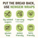 Carrot Sandwich Wraps (Two-Pack) - Gluten-Free, Low-Calorie Wraps Made from Fresh Carrots - Non-GMO, Plant-Based, Paleo-Friendly, Vegan Tortilla