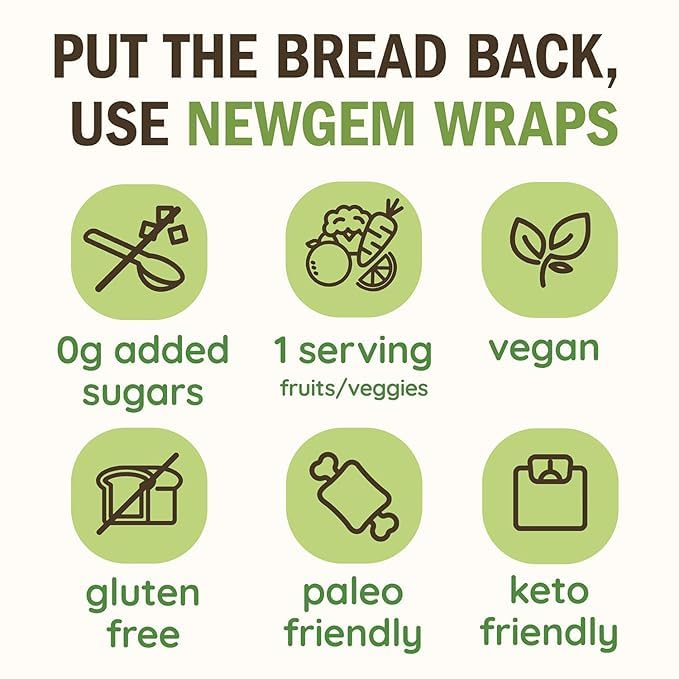 Carrot Sandwich Wraps (Two-Pack) - Gluten-Free, Low-Calorie Wraps Made from Fresh Carrots - Non-GMO, Plant-Based, Paleo-Friendly, Vegan Tortilla
