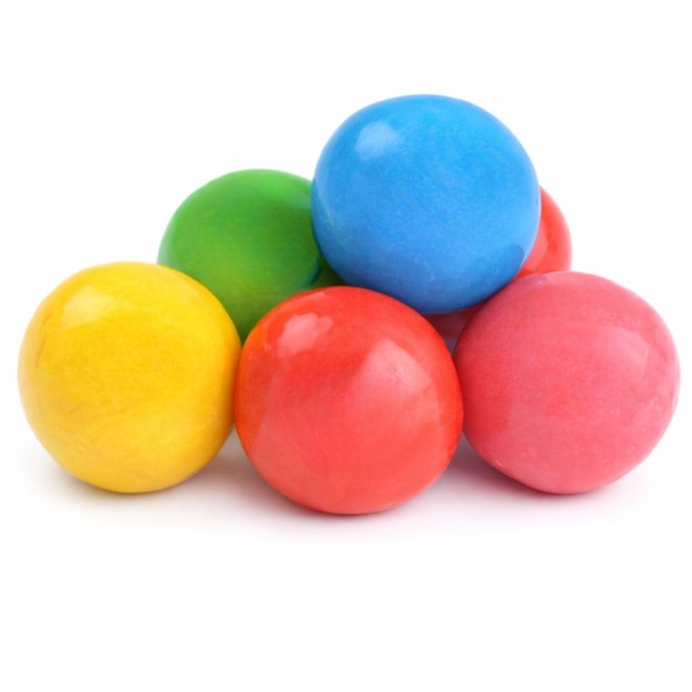 Assorted Fruit Flavored Gumballs Bulk Bag - 5 lb (Approx. 300 pieces)