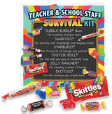 Teacher Appreciation & School Staff Survival Kits (100 per set) Fun Candy Treat Gift Kit Idea for Teacher Appreciation Week