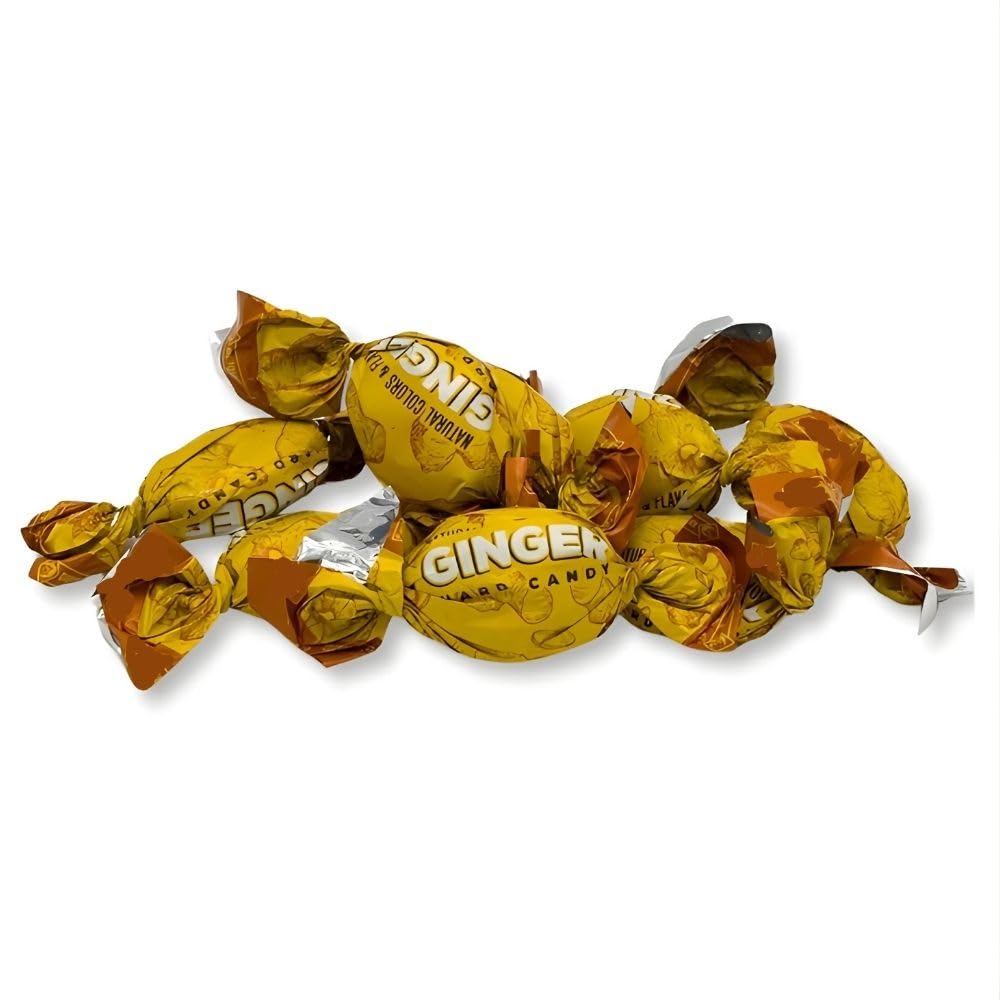 Ginger Flavored Hard Candy, Individually Wrapped - 25 lb (Approx. 2,250 pieces)