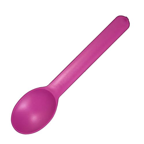 Yocup Eco-Friendly Wide Handle Spoon, Purple - 1000ct