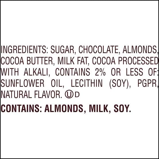 Zero Sugar Milk Chocolate Candy with Almonds, Bulk Bag, 2 lb