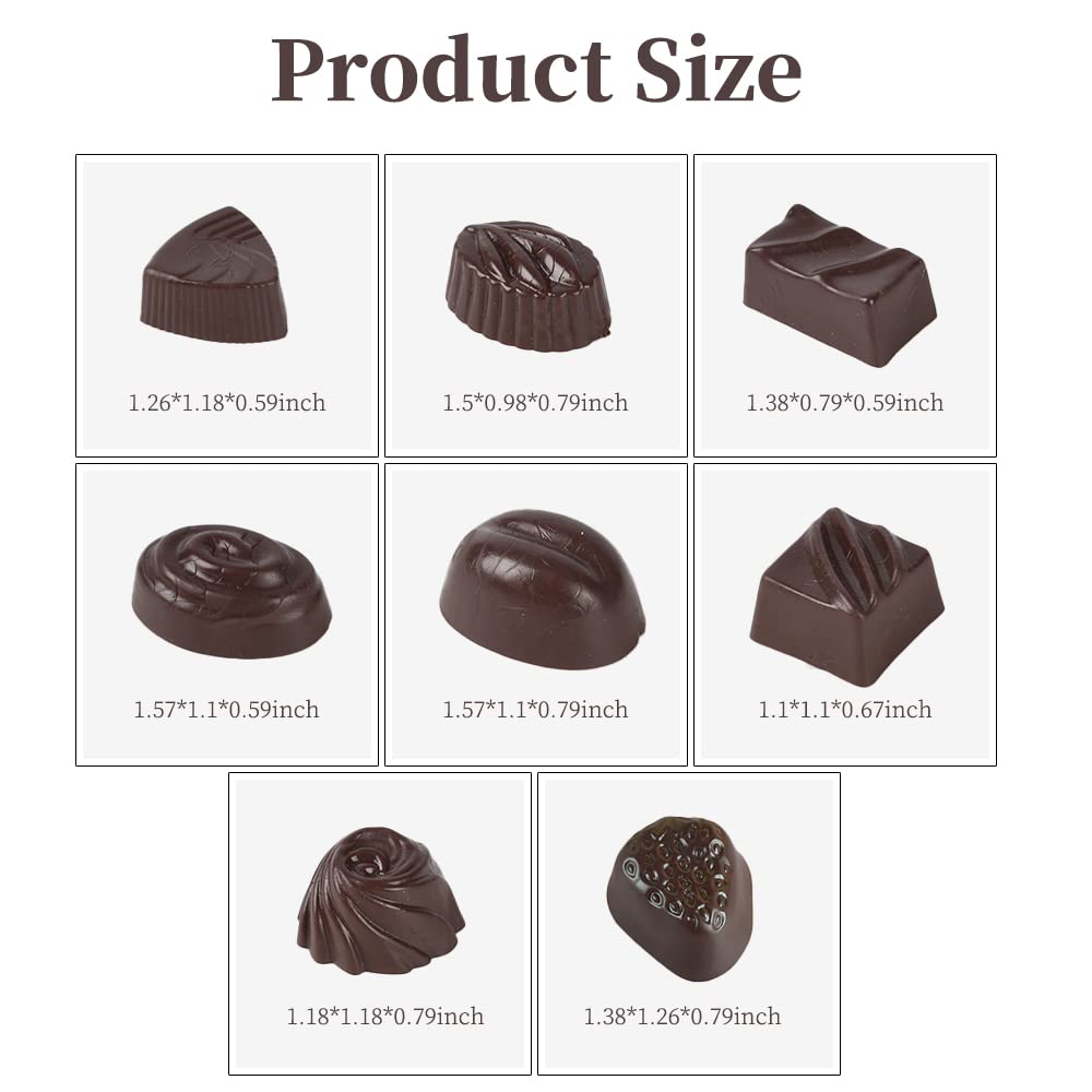 VIOCIWUO Fake Chocolates 30Pcs Simulation Chocolate Model Artificial Food Dessert for Home Kitchen Dessert Shop Decoration Dessert Model Window
