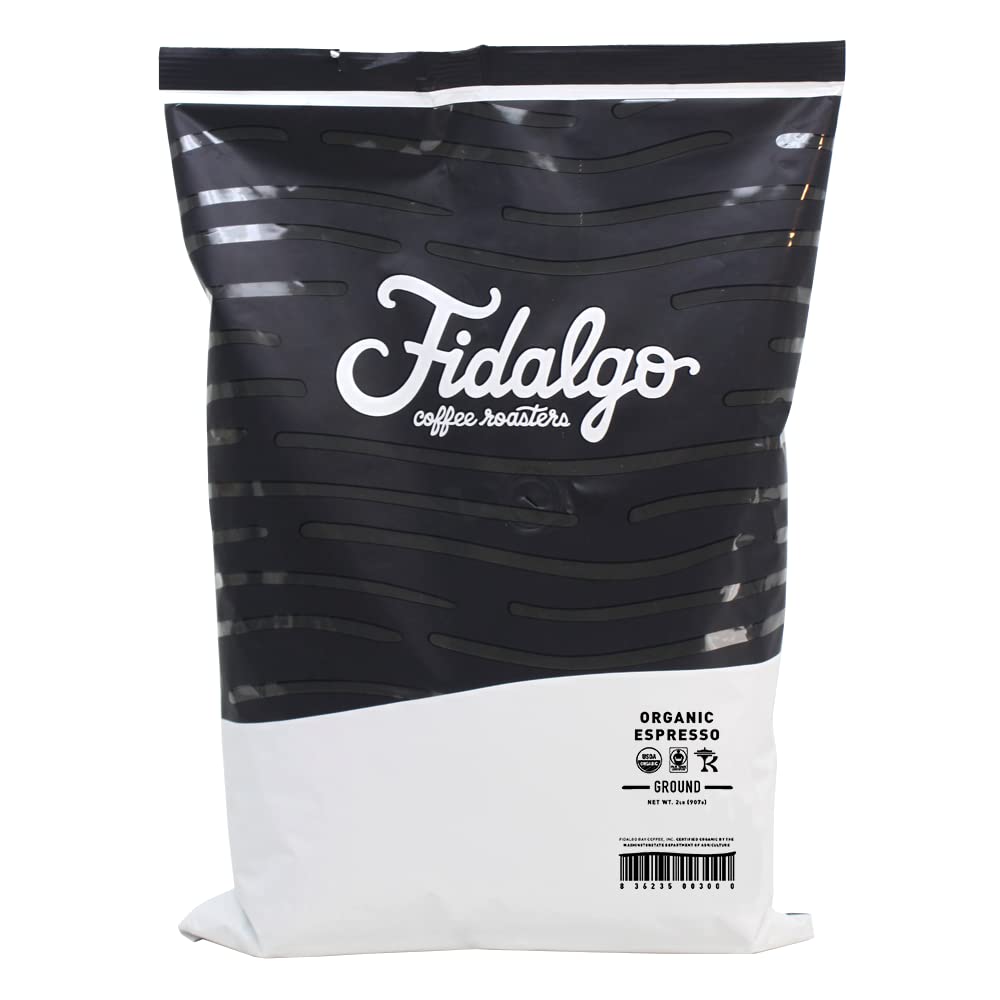 Fidalgo Organic Espresso, Medium-Dark Roast, Drip Grind, 32 Ounce, 1 Bag
