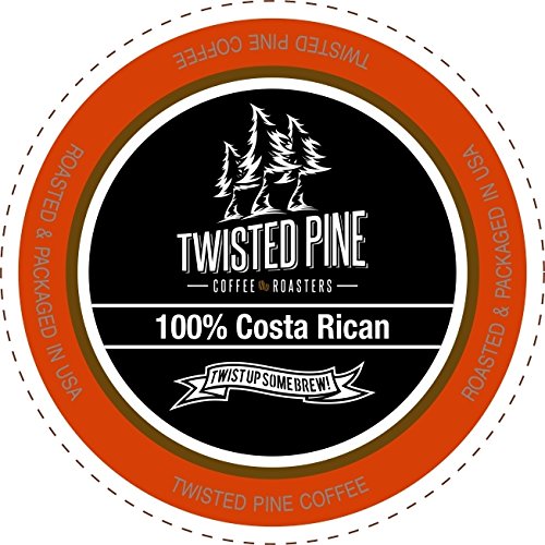 Twisted Pine Coffee 100% Costa Rican, Medium Roast, Single-Serve Cups for Keurig K-Cup Brewers, 12 Count