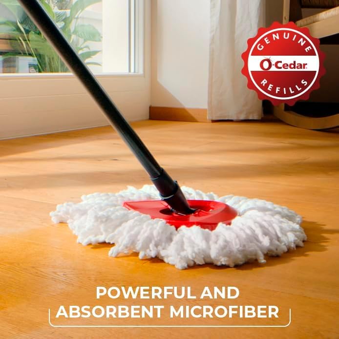 O-Cedar EasyWring Spin Mop Microfiber Refill, White Packaging May Vary