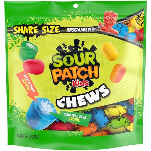 SOUR PATCH KIDS Chews Soft & Chewy Candy, Share Size, 8.12 oz