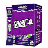 GHOST Sugar-Free Energy Drink Packets, Welch's Grape, 24 Sticks