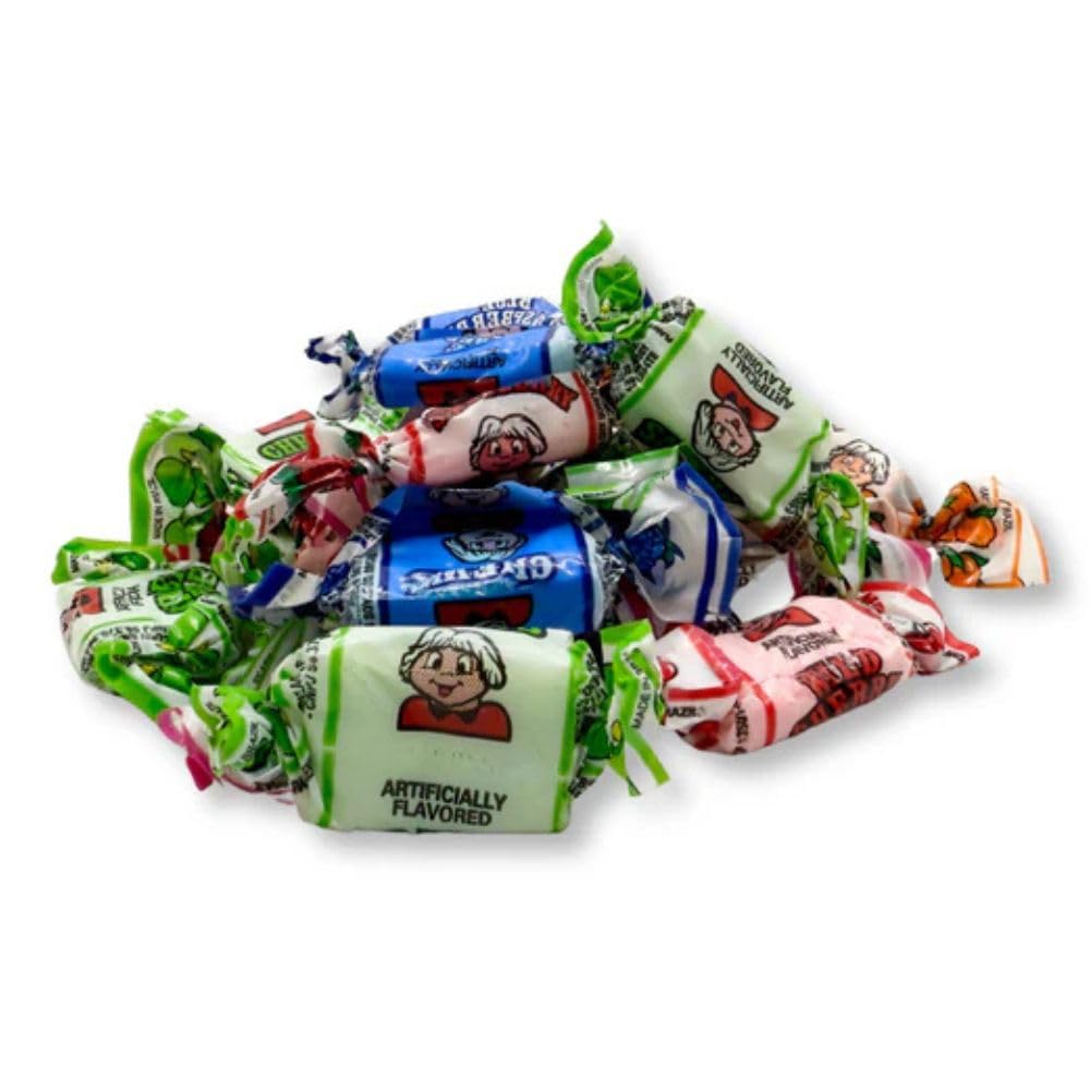 Assorted Fruit Chews Individually Wrapped Bulk Candy - 1 lb (Approx. 65 pieces)