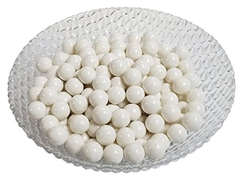 Gumballs White Bubble Gum 2 Pounds 0.5 inch Mini Gumballs by Sweet Maple Candies