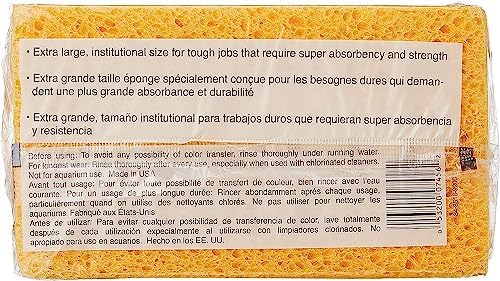 3M Extra Large Commercial Sponge - Durable, Highly Absorbent Cleaning Sponge for Heavy-Duty Tasks