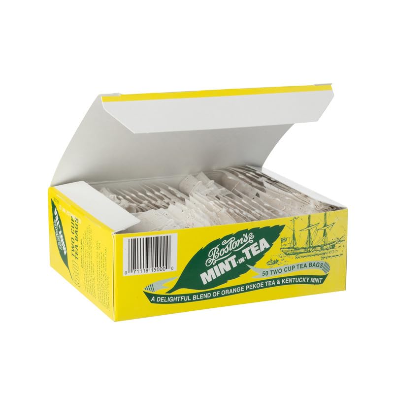 Boston Tea Mint-In-Tea, 50-Count Boxes (Pack of 6)