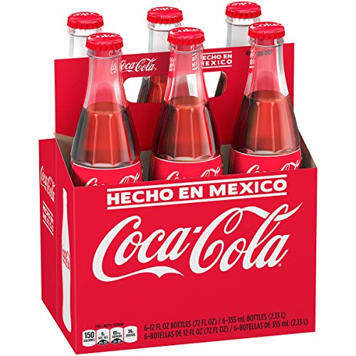 Mexican Coke Glass Bottle, 12 fl oz, 6 Pack Pack of 2