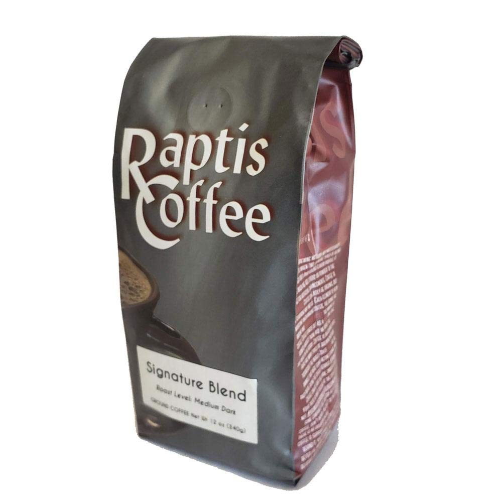 Raptis Coffee Roasters Signature Blend Ground Coffee 12oz bag