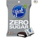 Zero Sugar Peppermint Patties, Sugar Free Chocolate Mint Candy, Keto Friendly, Low Carb, Individually Wrapped, 3 oz Bag