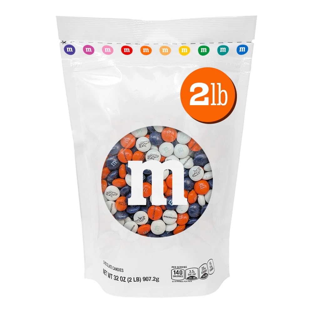 M&M'S NFL Denver Broncos Milk Chocolate, 2 lb Bulk Bag