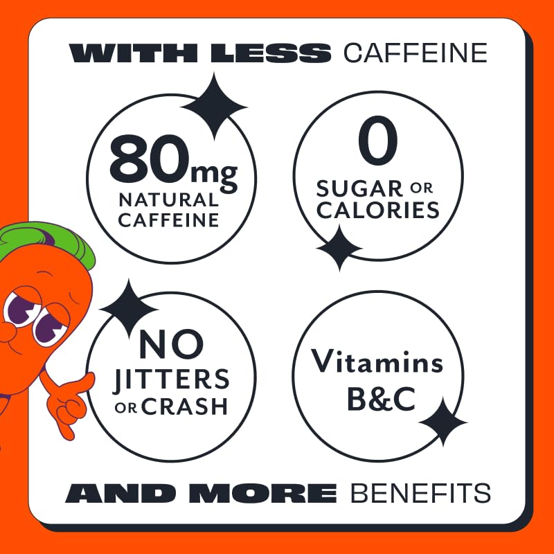 ASPIRE® Mango Lemonade, Healthy Energy Drink 80mg Natural Caffeine, Zero Sugar No Carbs Keto Friendly, 12 Pack Green Tea Sugar Free Drink Low Caffeine