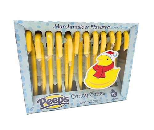 Peeps Marshmallow Flavored Candy Canes, 12 Ct Box, 5.3 Oz