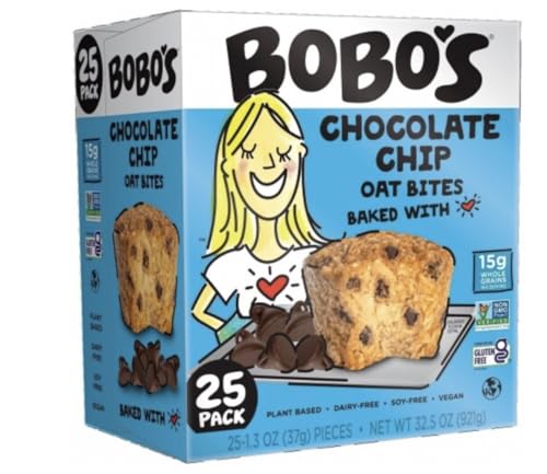 Bobo's Chocolate Chip Oat Bites, 25 Pack, 1.3 oz Pieces