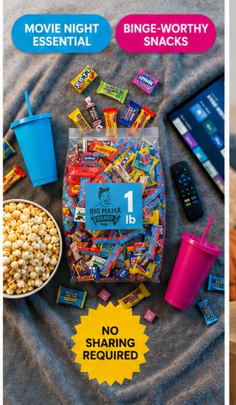 Big Mama Candy Assorted Bulk Variety Pack Individually Wrapped 1 lb